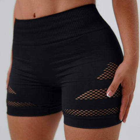 🖤 Short Deportivo Push Up - Negro Sin Costuras